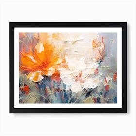 Flower Art Illustration In A Painting Style 08 Art Print