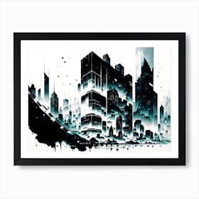 Futuristic Cityscape 10 Art Print