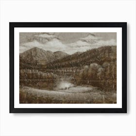 Mountain Scene  Art Print