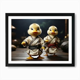 Karate Ducks Art Print