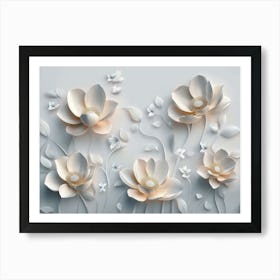 Paper Flowers 1 Art Print