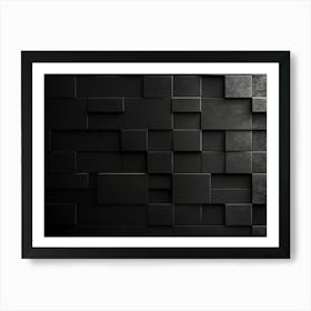 Abstract Black Wall 2 Art Print