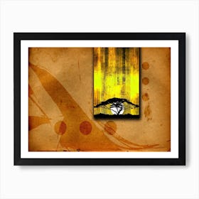 Tribal African Art Illustration In Painting Style 194 Art Print