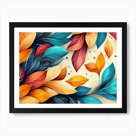 Colorful Leaves 1 Art Print