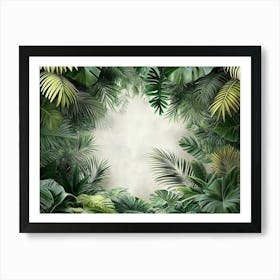 Trees And Leaves of Tropical Plants Art Print