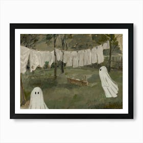 Laundry Room Ghosts Art Print