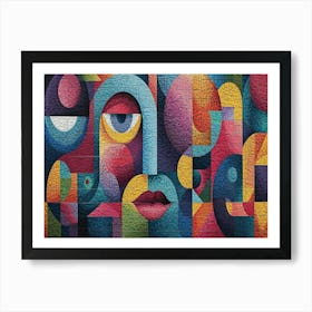 Colorful Chronicles: Abstract Narratives of History and Resilience. Abstract Painting 16 Art Print