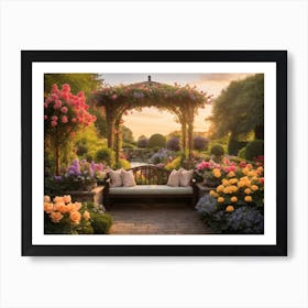 Gazebo In The Garden 13 Art Print