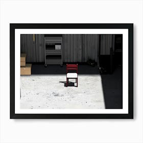 Chair In A Garage Art Print