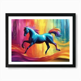 Fantasy Illustration Of A Wild Horse 3 Art Print