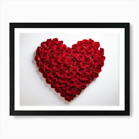 Bouquet Shaped Like A Heart To Embody Affection And Celebration No Individual In Sight Radiating P Art Print