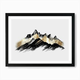 Gold Mountains Painting 3 Art Print