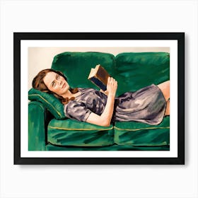 Woman Reading A Book 1 Art Print