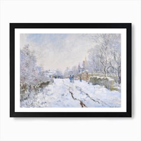 Street Under the Snow at Argenteuil by Claude Monet (1875), Winter Print Art Print