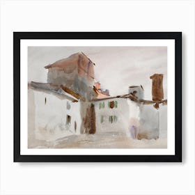 Italian Village Painting Art Print