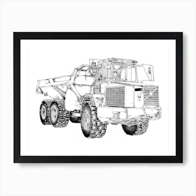 Truck Art Illustration In A Painting Style 01 Art Print