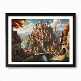 Castle In The Hills Art Print