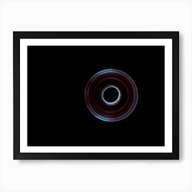Glowing Abstract Curved Blue And Red Lines 12 Art Print