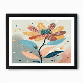 Abstract Flower Painting 1 Art Print