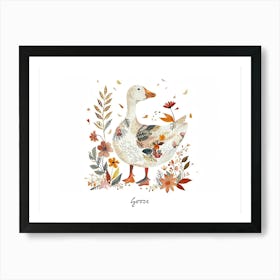 Little Floral Goose 3 Poster Art Print