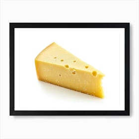 Cheese On White Background Art Print