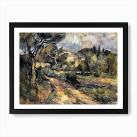 Olive Grove Symphony Painting Inspired By Paul Cezanne Art Print