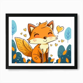 Cute Fox Art Print