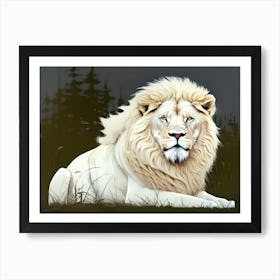 White Lion 25 Art Print