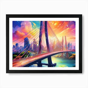 Bridge Over The River Art Print