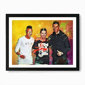 Messi Neymar Ronaldo Art Print