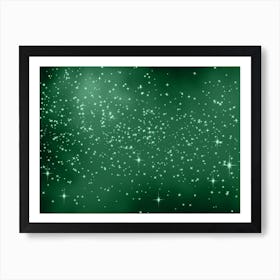 Sea Green Shining Star Background Art Print