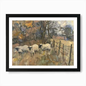 Sheep In The Field 2 Art Print