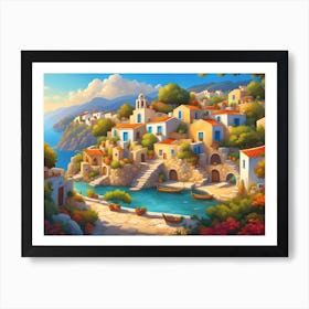 Greece Village (1) Art Print