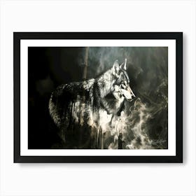 Wolf Moon - Wolf Ethereal Art Print