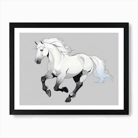 White Horse Art Print