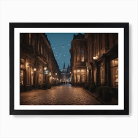 Edinburgh At Night Art Print