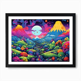 Psychedelic Landscape 6 Art Print