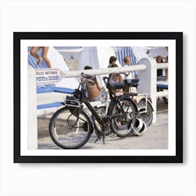 Vintage Solex On The Promenade Brittany France Art Print