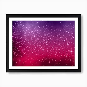 Pink Violet Shining Star Background Art Print