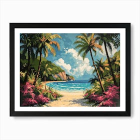 Beach Scene 1 Art Print