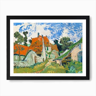 Street In Auvers Sur Oise, Van Gogh Art Print