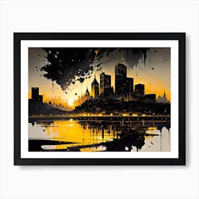 Cityscape Painting 8 Art Print