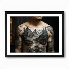 Mountainscape Tattoo Art Print