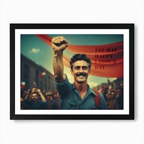 First May Happy Labour Day 2 Art Print