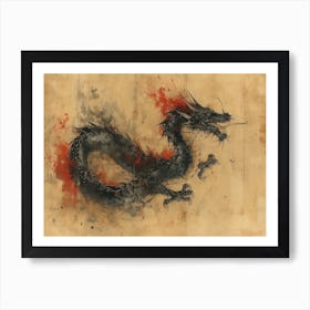 Calligraphic Wonders: Chinese Dragon 1 Art Print