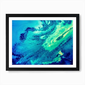 Blue And Green Water Art Print