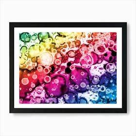 Abstract Watercolor Rainbow 1 Art Print