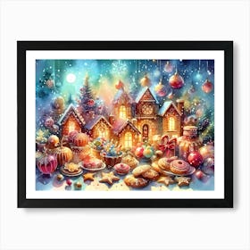 Christmas Village 6 Art Print