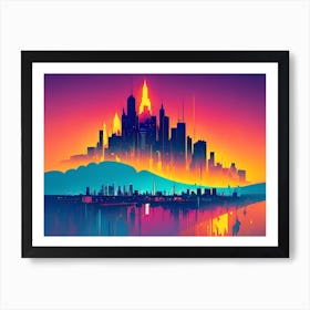 City Skyline 3 Art Print