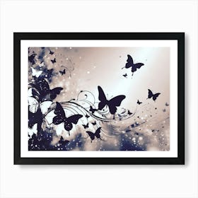 Butterfly Wallpaper 26 Art Print